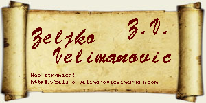 Željko Velimanović vizit kartica